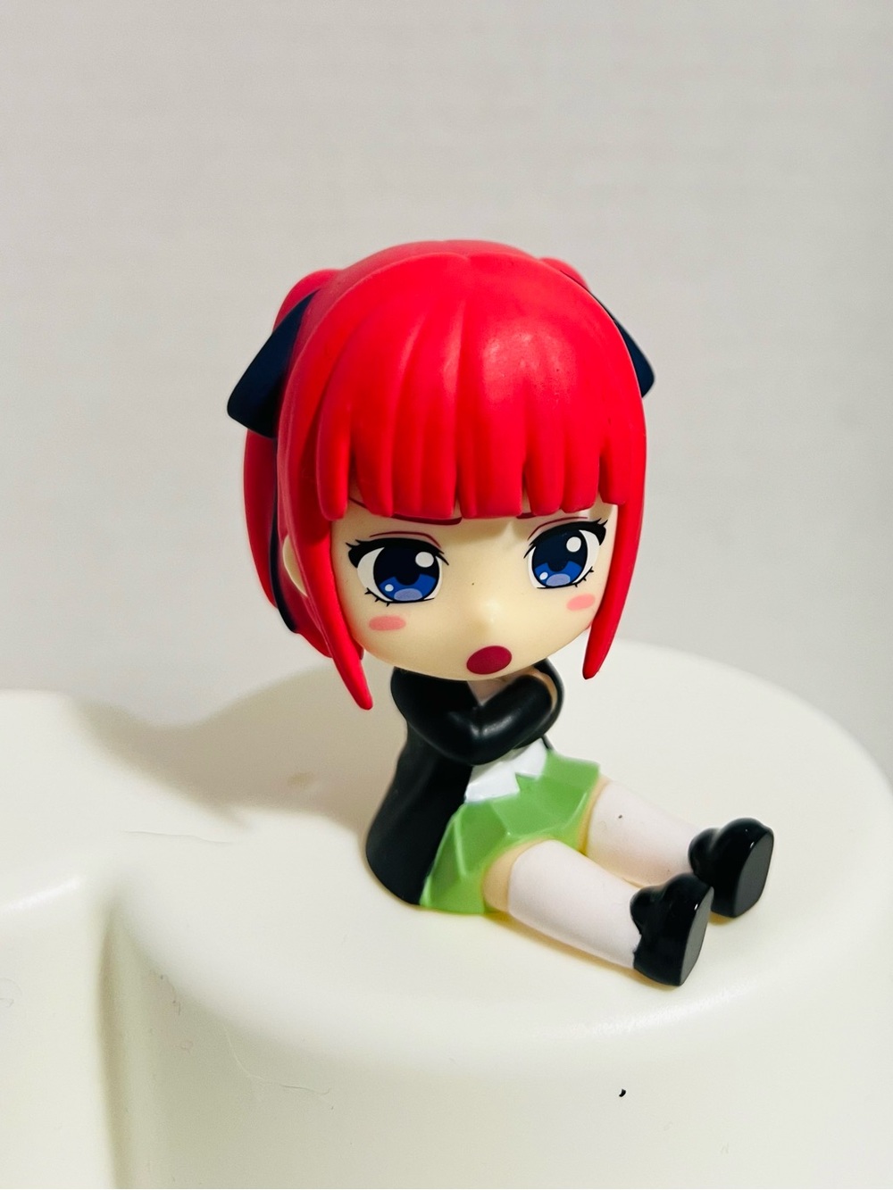 Othr Red-Head Anime Mini Figure with Blue Eyes and Green Skirt